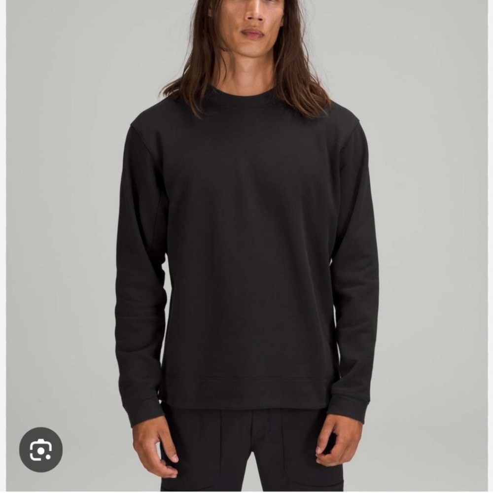 Lululemon French Terry Black Crewneck Sweatshirt